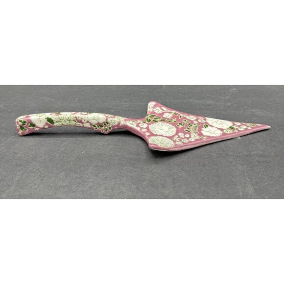 Anthropologie Dorotea Cake Pie Server 11.25” Serving Utensil Ceramic Flowers - Picture 2 of 8